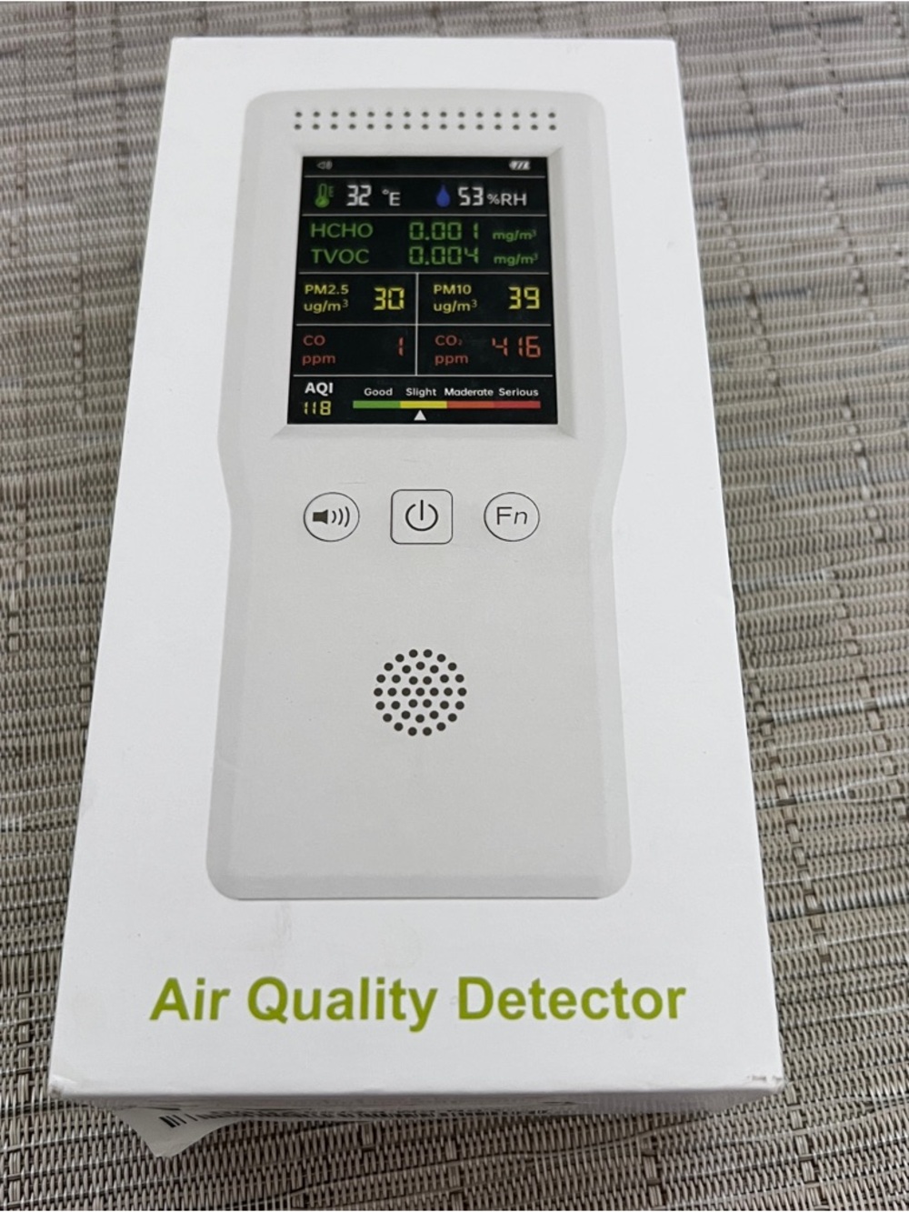 9-in-1 Air Quality Monitor, Indoor Air Quality Meters for PM2.5, PM10, AQI, CO2,